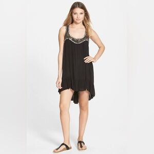 En Creme Black High Low Dress